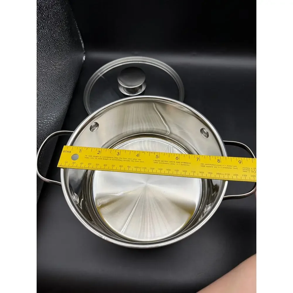 NEW Wolfgang Puck 3 Qt Stainless Steel Covered Casserole Baking Pot w/ Glass Lid